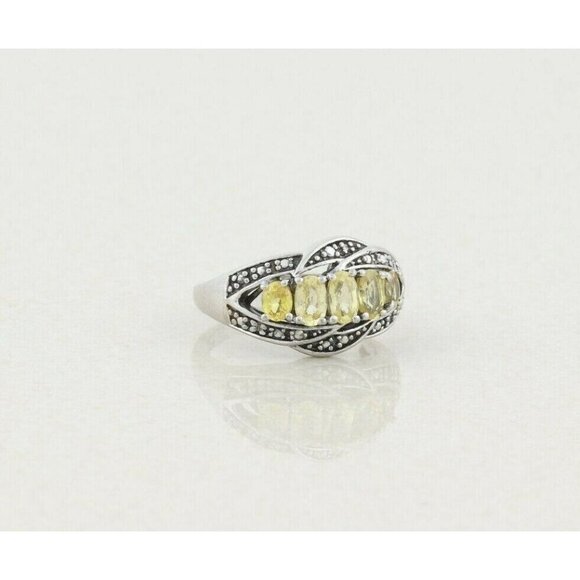 Sterling Silver Yellow Topaz Ring size 6 - Picture 4 of 7